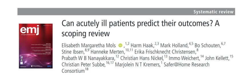 Can acutely ill patients predict their outcomes? A scoping review